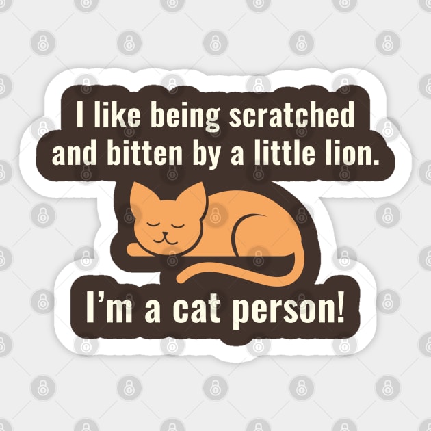 I'm A Cat Person Sticker by VectorPlanet